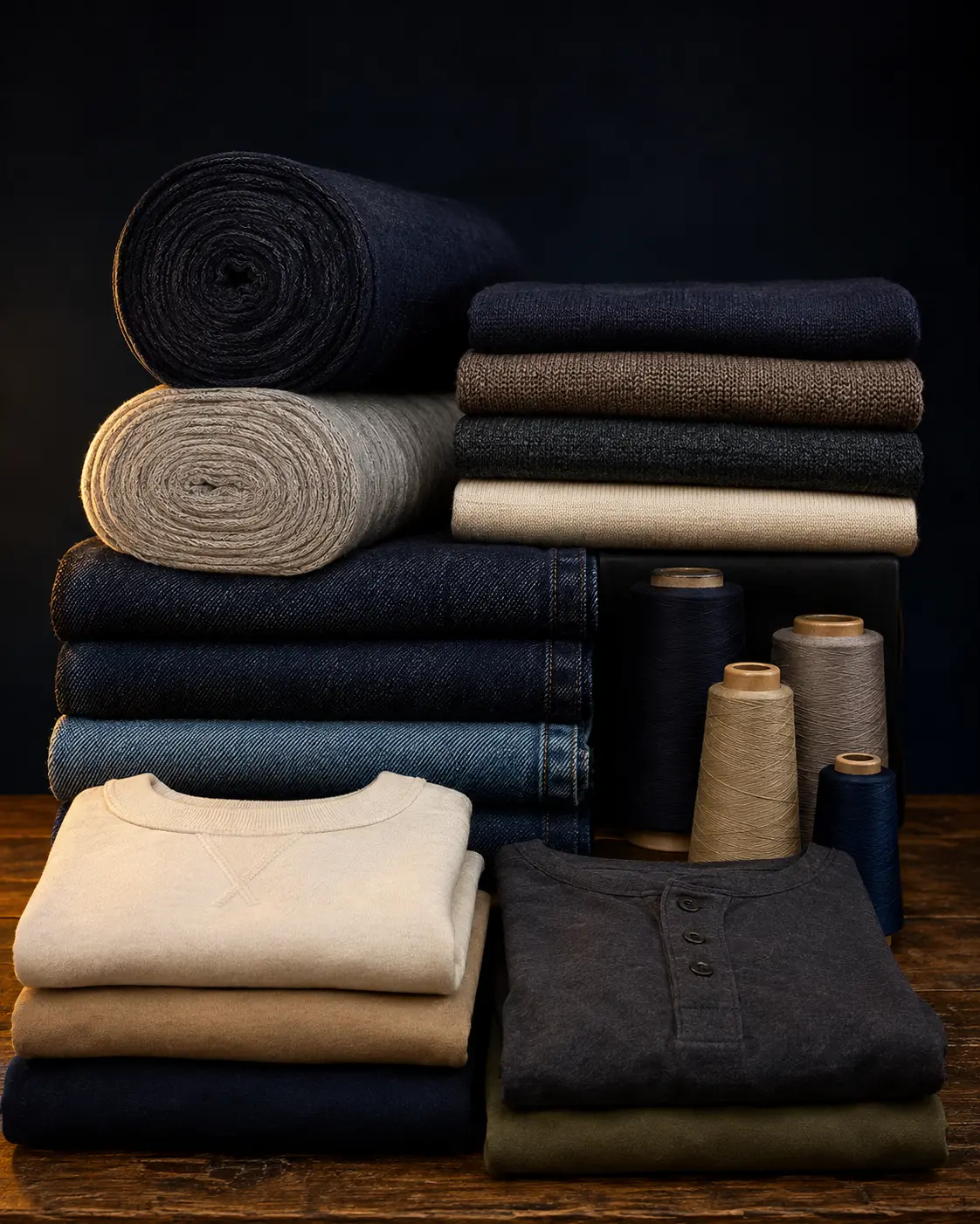 Rollos de tela, prendas y materiales textiles importados